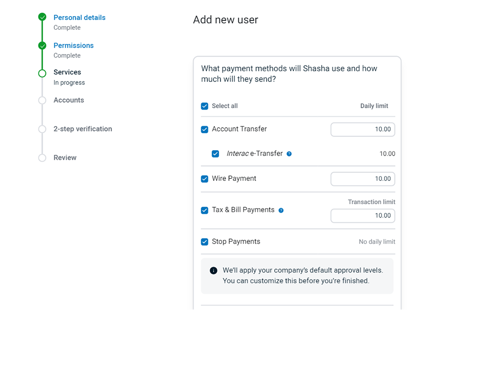 Payment method selection