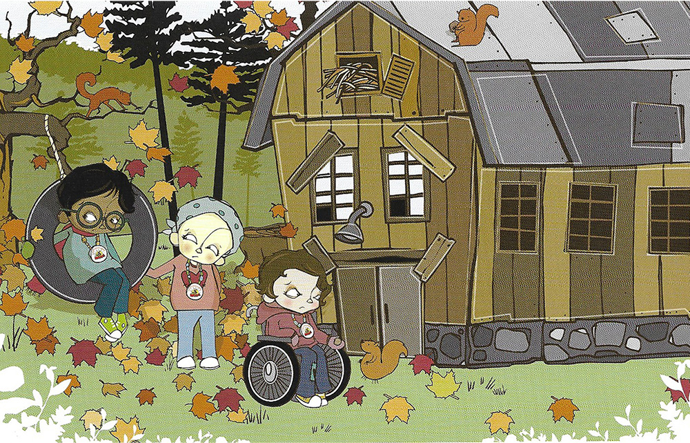 Kids and Barny are sad