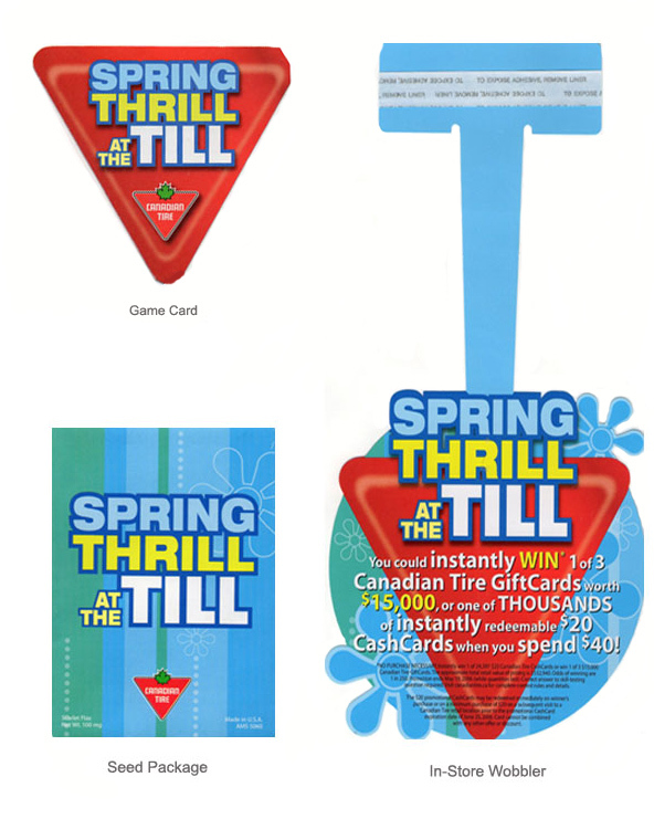 Promo seed pack, wobbler and game card