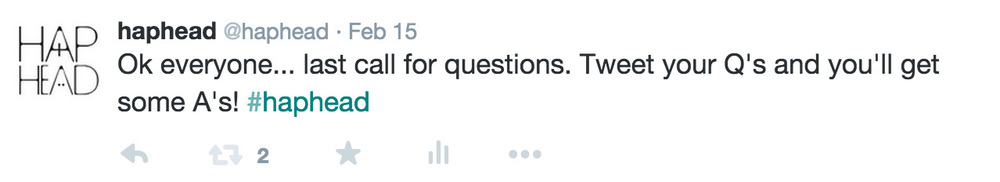 Tweet your questions