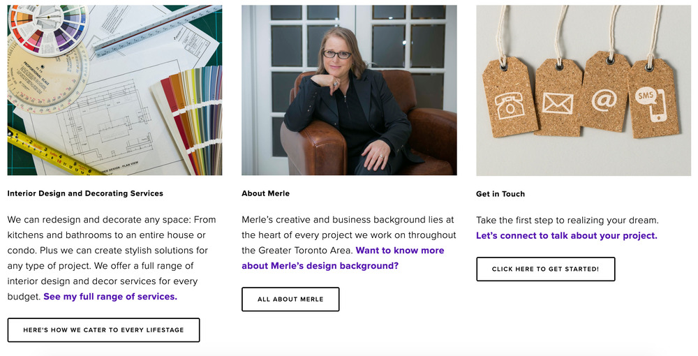 Paint swatches, business owner, contact icons