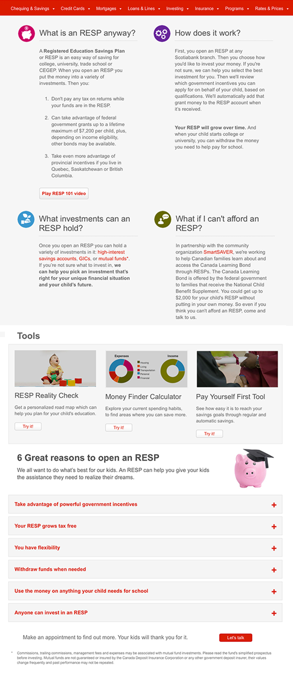 Website with RESP questions and answers