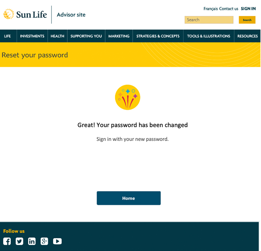 Fields to confirm ID, enter /confirm new password