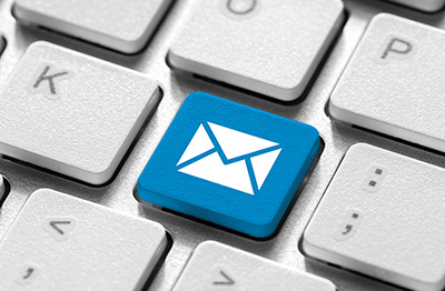 Keyboard with envelope icon